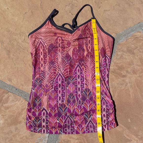 Prana Top Women Small Pink Orange Yoga Boho Sleeveless Tank (Small) - Picture 8 of 8